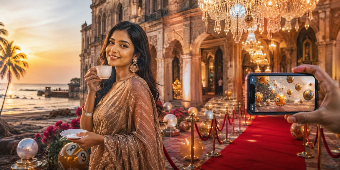 সোনারগাঁওয়ের সৈকতে একজন ব্যক্তি 2320 প্ল্যাটফর্মে লটারি গেম খেলছেন